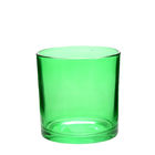 OEM Green Colored Glass Candle Containers For Making Candles Smooth Surfaces