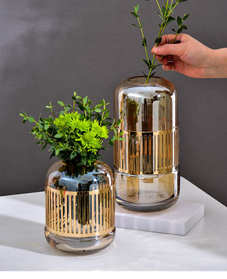 Modern Glass Vase For Home And Office Decoration Transparent Flower Holder