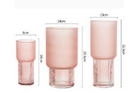 H33cm Home Occasion Pink Glass Vase Decor in Modern Style and Pink