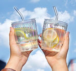 400ml Clear Glass Tumbler Water Cup for Daily Use