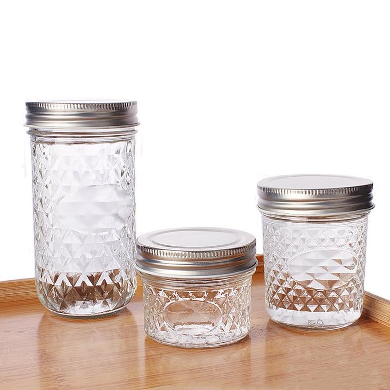 500ml Premium Transparent Glass Jar for Dry Food with Carton Packing Free Design Labeling Jar