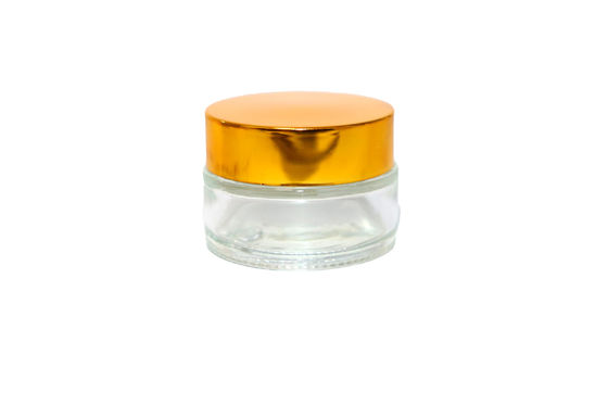 Kozmetik ambalajı için vida kapaklı 15ML şeffaf cam kozmetik kavanozlar