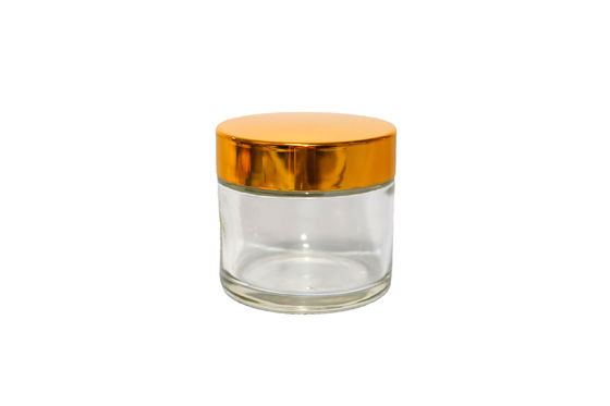 Vuruş Kapak 60ML Şeffaf Cam Kozmetik Kavanozlar dayanıklı